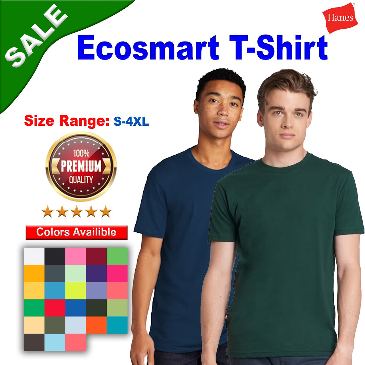 Hanes® Ecosmart Crewneck Short Sleeve T-Shirt