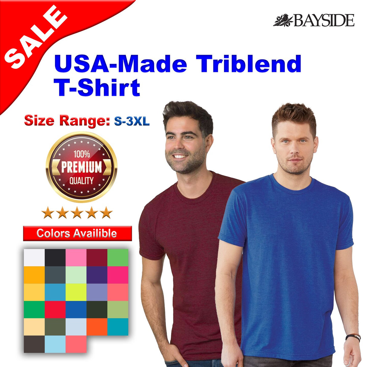 Bayside® USA-Made Triblend T-Shirt