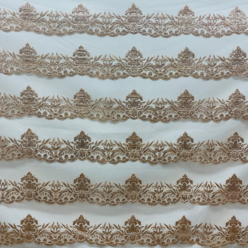 Glitter Mesh Floral Fabric