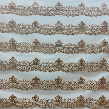 Glitter Mesh Floral Fabric