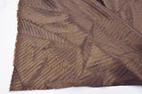 Bark Leaf Polyester Taffeta Fabric - Zig Zag Texture, 58/60" Width, Chocolate, Bronze Olive, Mint Green (Brownish Hue) (1 Yard)