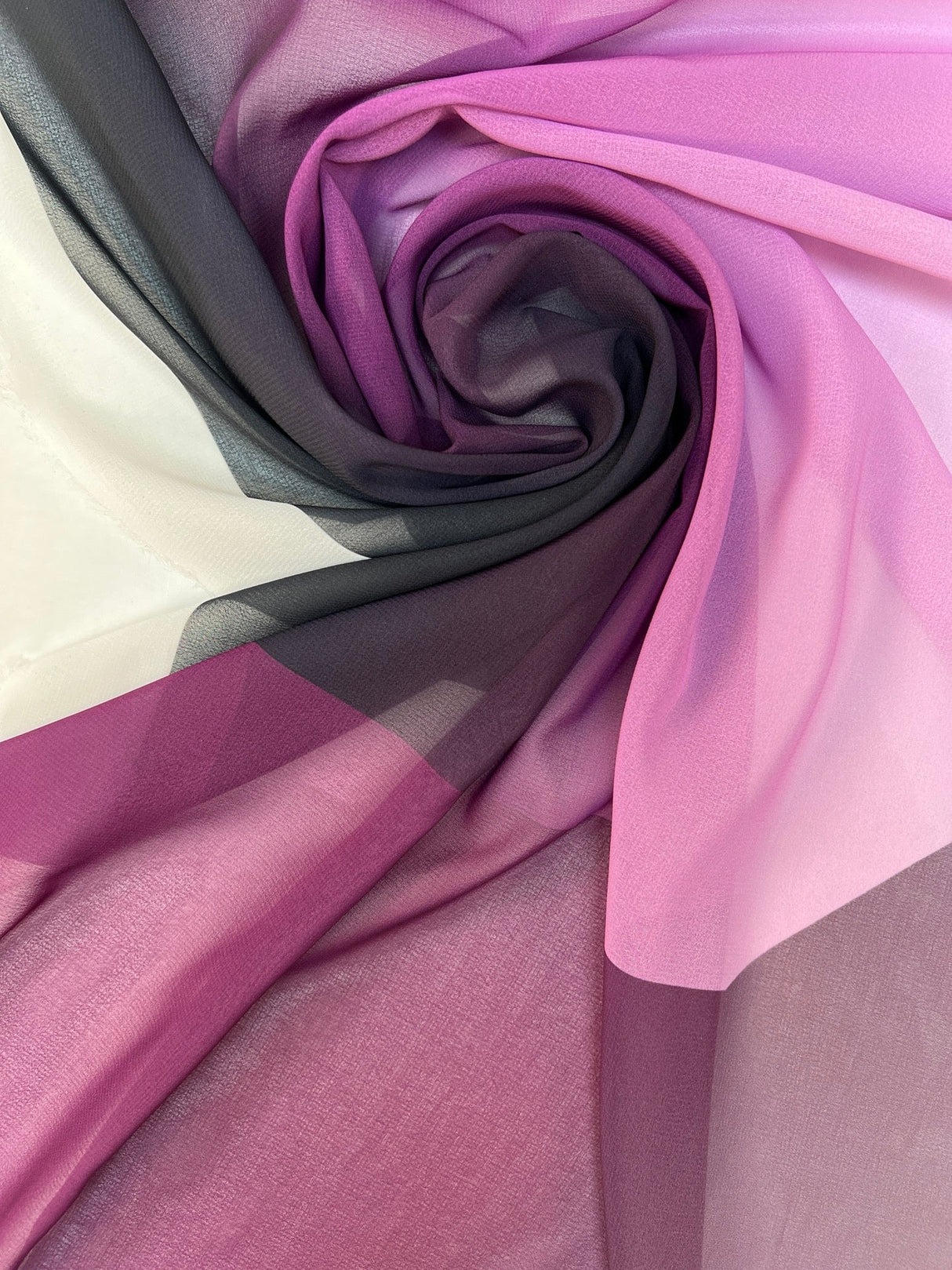 Printed Polyester Chiffon Crepe Purple