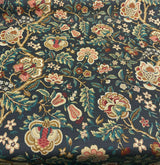 Imperial Dress Noir Onyx 100 Percent Cotton Fabric - Black, Green, Beige, Gold, Red Floral, 54" Width (1 Yard)