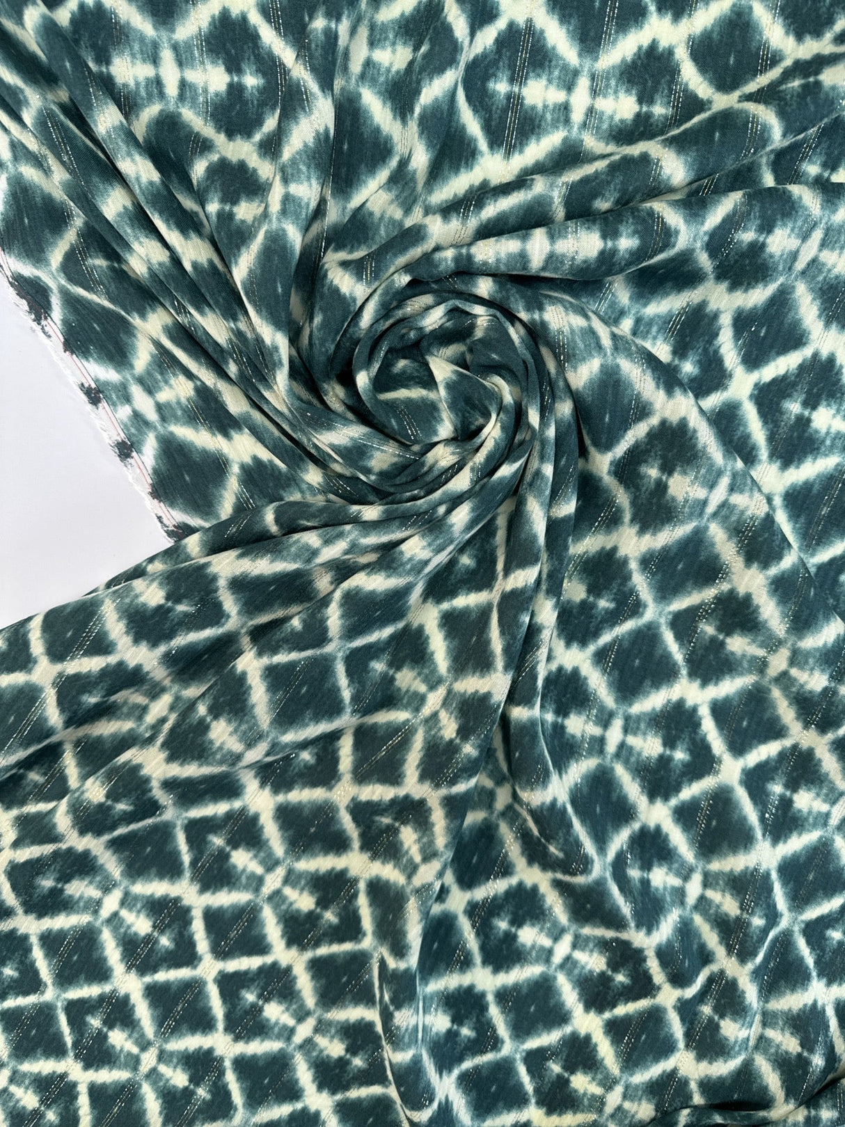 Viscose Lurex Printed Staple Fabric