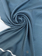 Silk Twill Printed Shades Of Blue