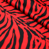 Classic Zebra Nylon Spandex Fabric - Black Zebra Animal Print, 58/60" Width (1 Yard)