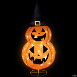 34" Pop-up Jack-O-Lanterns with Witch's Hat Outdoor Halloween Decoration