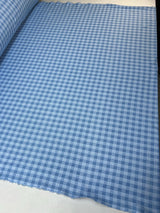 Polyamide Elastane Checked Knit White Blue