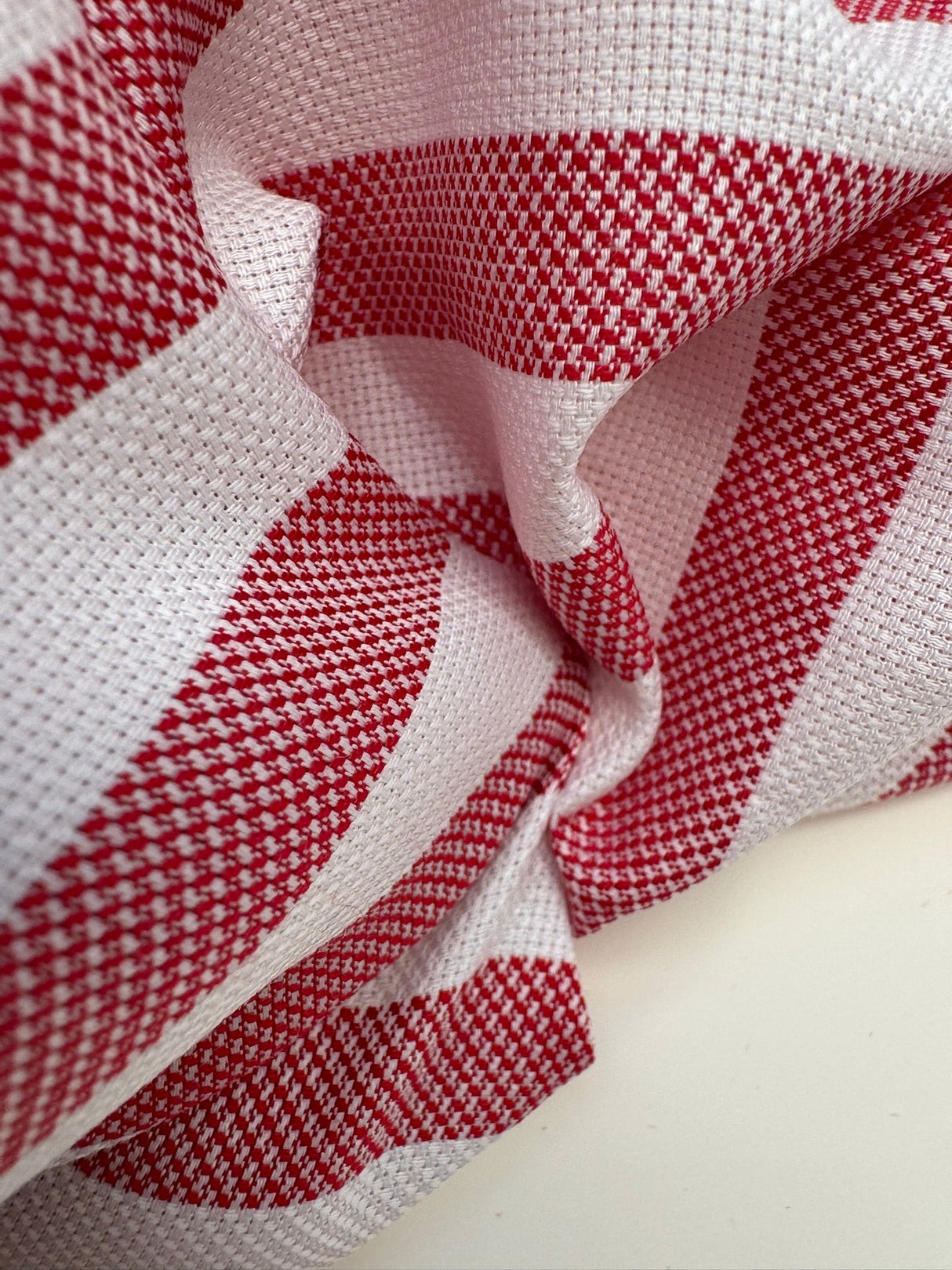 Cotton Red Striped Shirt Fabric