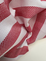 Cotton Red Striped Shirt Fabric