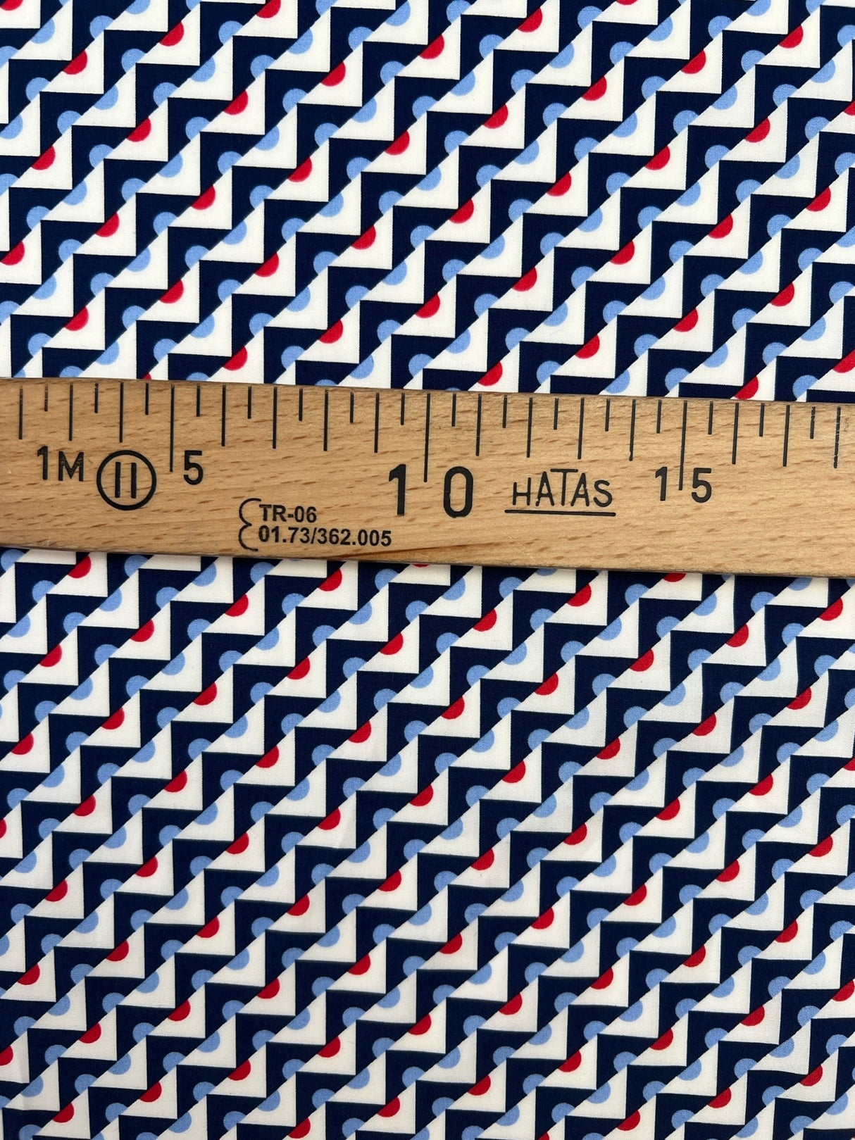 Cotton Poplin Blue Shade Geometric
