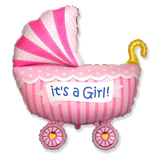 Foil Balloon Baby Buggy Girl 35 Inch