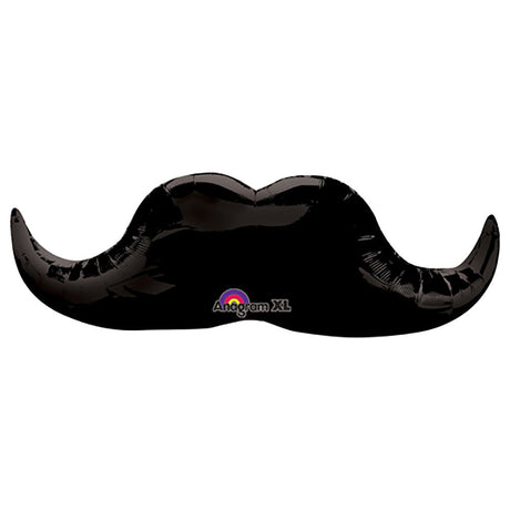Mustache Foil Balloon 35 Inch Black
