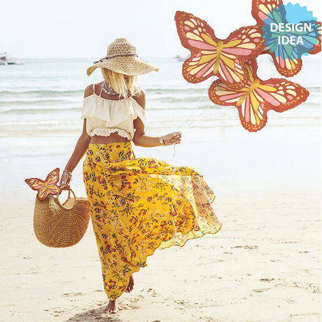 Butterfly Foil Balloon 35 Inch Boho