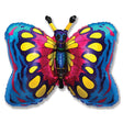 Butterfly Blue Foil Balloon 35 Inch