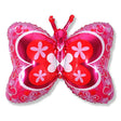 Butterfly Deco Foil Balloon 35 Inch Fuchsia