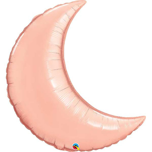 Crescent Moon Foil Balloon Rose Gold 35 Inch