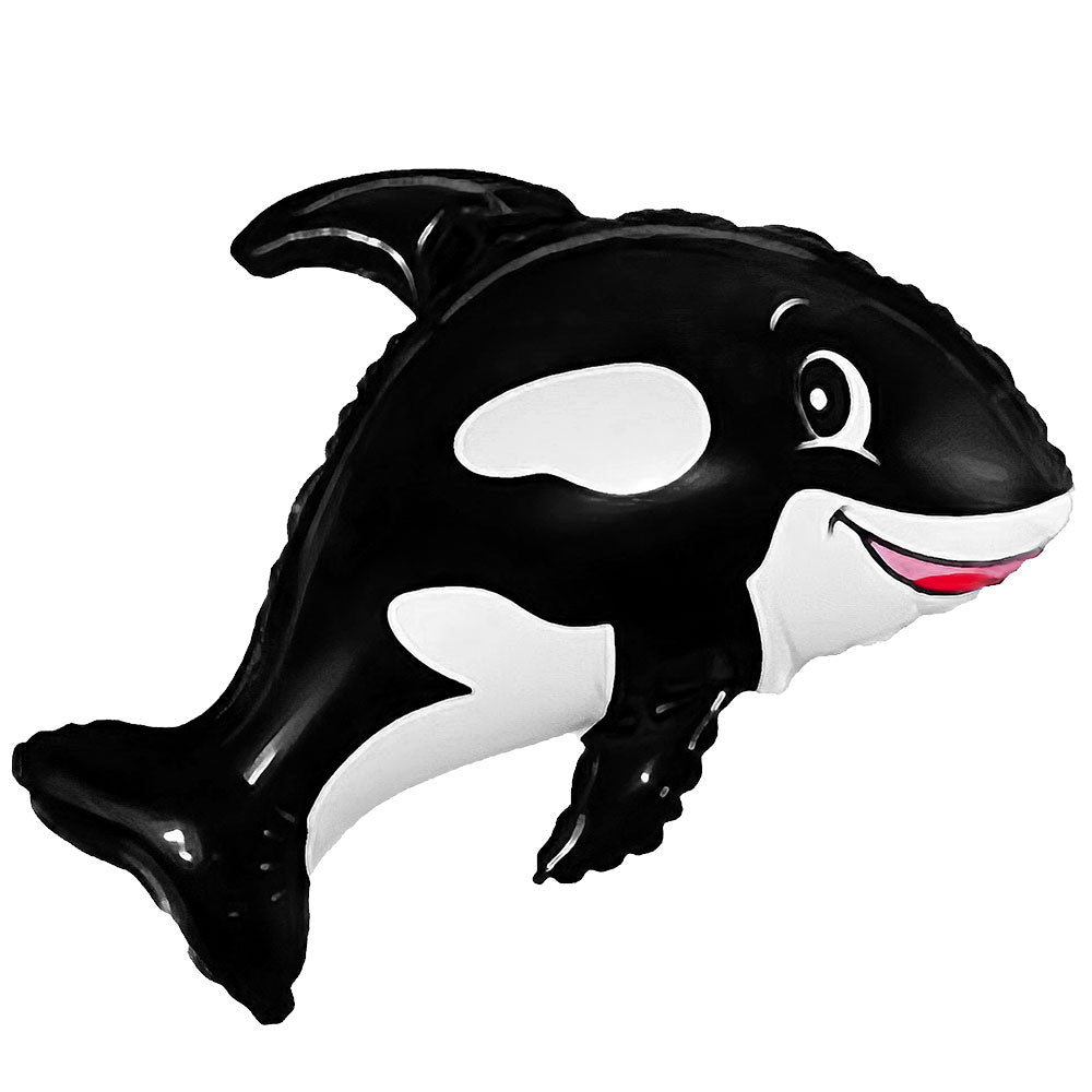 Whale Foil Balloon 35 Inch Black