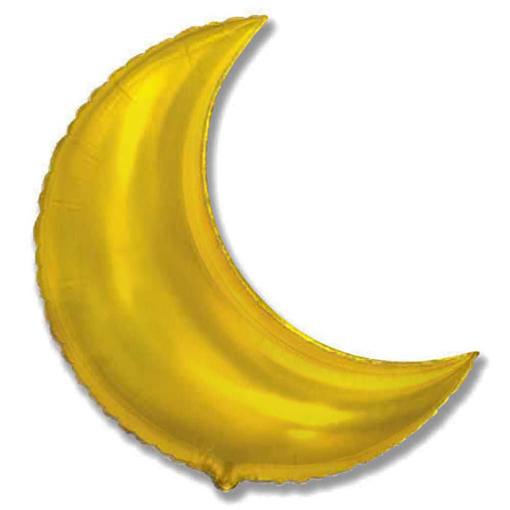 Foil Balloon Half Moon Gold 35 Inch
