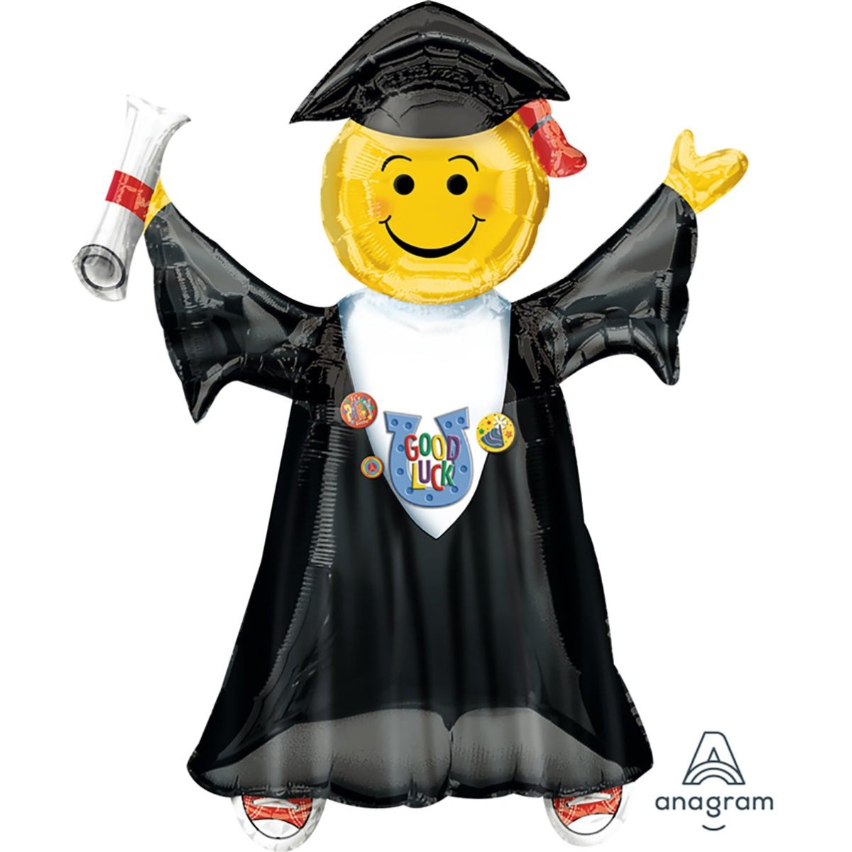 Graduation Foil Balloon 35 Inch Jumping Grad