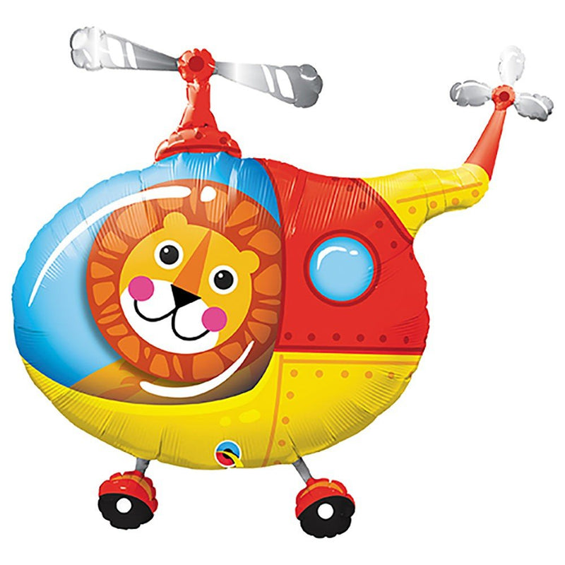 Lion Helicopter Pilot Foil Balloon