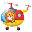 Lion Helicopter Pilot Foil Balloon