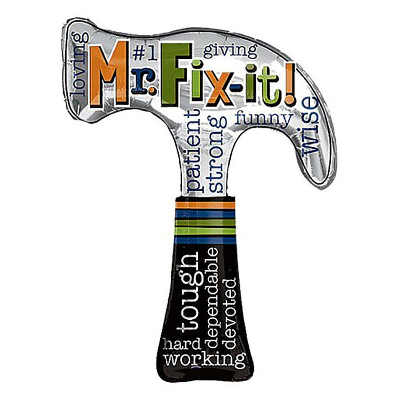 Hammer Foil Balloon 35 Inch Mr. Fix-It