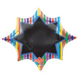 Foil Balloon 35 Inch Multi-Stripe Burst Black Board