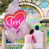 Foil Balloon 35 Inch Opal Ombre Love