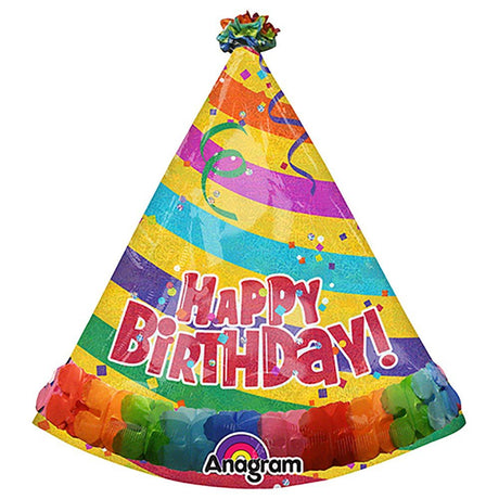 Party Hat Foil Balloon with Streamers