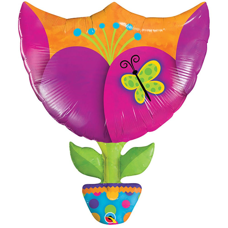 Potted Flower Foil Balloon 35 Inch
