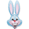 Foil Balloon Rabbit Light Blue