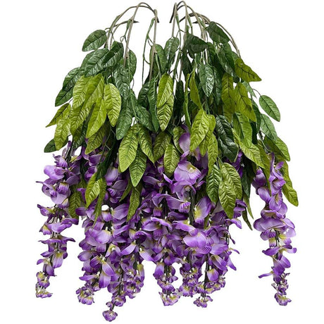 Artificial Wisteria Hanging Bush Lilac Purple
