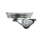 Krowne Metal 28-109S Ultra Low Profile 3-1/2" X 3-1/2" Plate Caster with 1" Wheel (Set of 4)