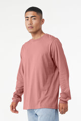 Bella Canvas 3501 Long Sleeve Cotton Fabric - Mauve, Long Sleeve, Unisex Jersey (S-3XL)