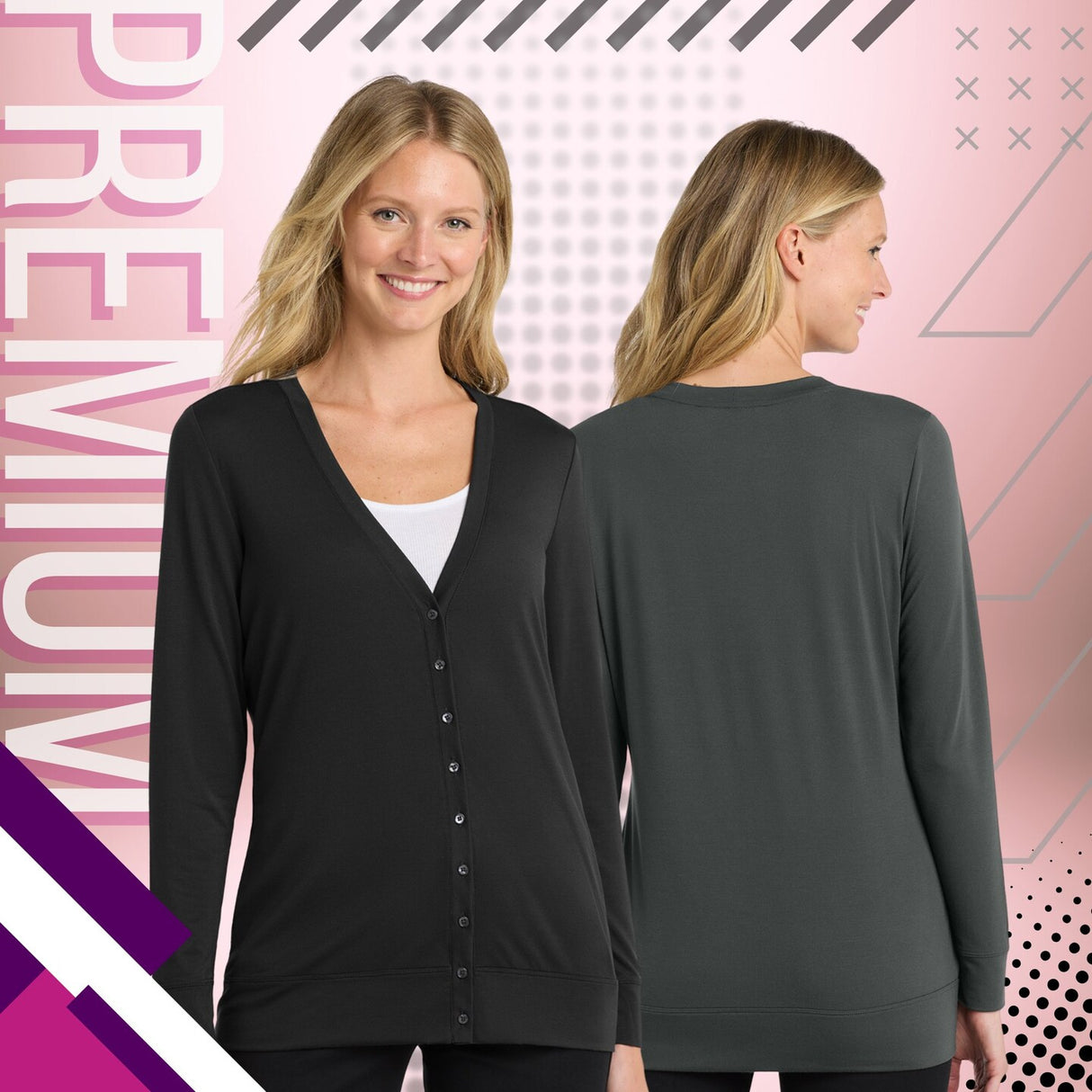 Port Authority® Women's Concept Cardigan Soft Button Front Layer for Everyday Wear