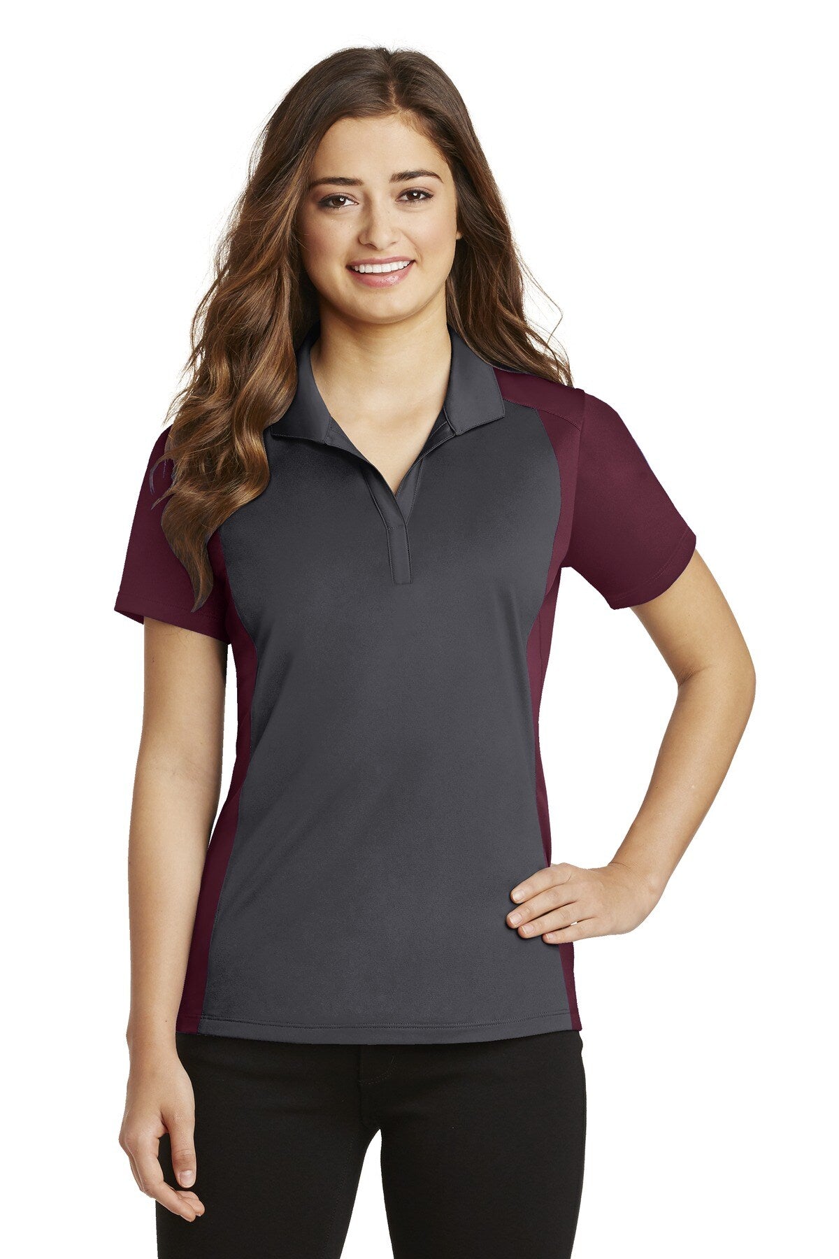 Sport-Tek® Women's Colorblock Micropique Sport-Wick Polo Stylish Moisture Wicking