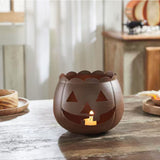 6.25 Inch Bronze Jack-O-Lantern Halloween Candle Holder