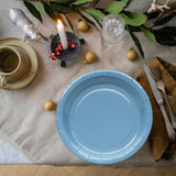 24 Count Round Dessert Plates 7 Inch Slate Paper Plates for Birthday and Holiday Use