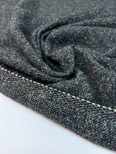 Wool Bouclé Fabric Gray Shades
