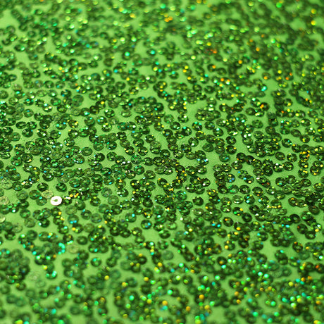 Sequin Showcase Razzle Nylon Spandex Fabric - Assorted Colors, Holographic Round Sequins, 54/56" Width (1 Yard)