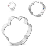Paw Print Nested Cookie Cutter Set 3 Pc GC0110 with a Hang Tag Cookie Recipe Card