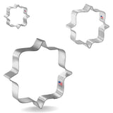 Square Plaque Nested Cookie Cutter Set 3 Pc GC0108 with a Hang Tag Cookie Recipe Card