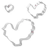 Turkey Nested Cookie Cutter Set 3 Pc GC0112 with a Hang Tag Cookie Recipe Card