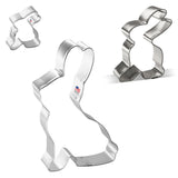 Bunny Rabbit Nested Cookie Cutter Set 3 Pc GC0106 with a Hang Tag Cookie Recipe Card