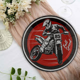 8 Count 7 1/4" Motocross Party Round Disposable Dessert Plates Full Speed Design