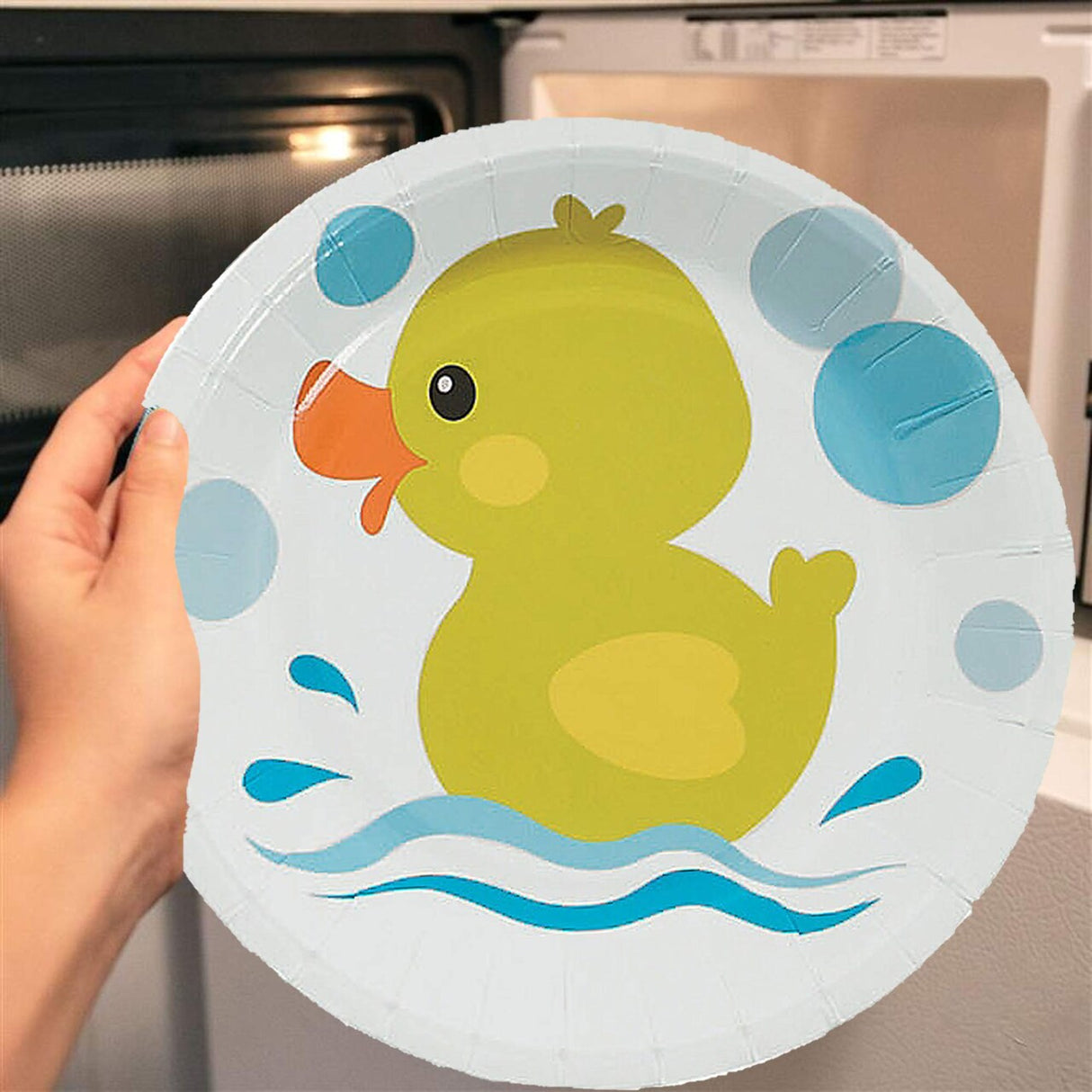 8 Ct. Rubber Ducky Paper Dessert Plates 7" Disposable Plates Birthday & Baby Shower Party Supplies