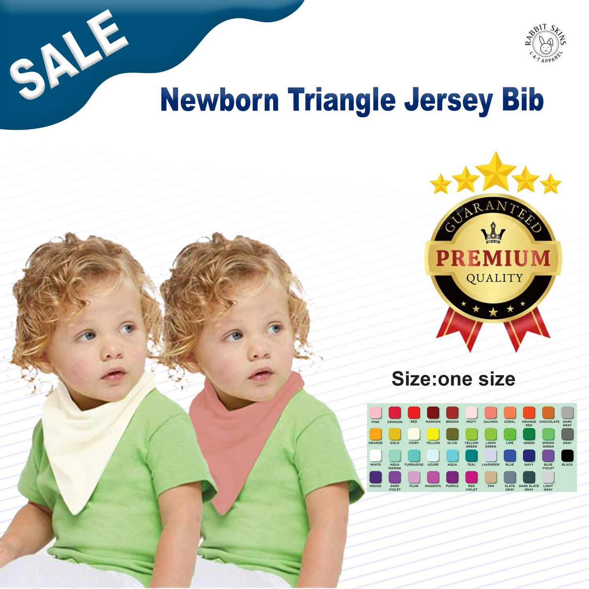 Rabbit Skins® Newborn Triangle Jersey Bib