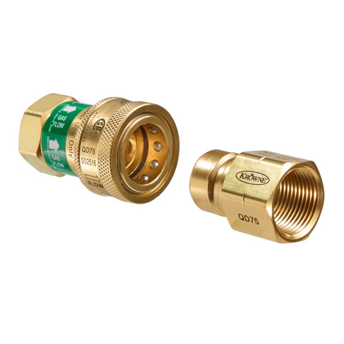 Krowne Metal M5024K5 Royal Series 1/2" x 24" Gas Connector Kit 5 (Gas Hose, Quick Disconnect)