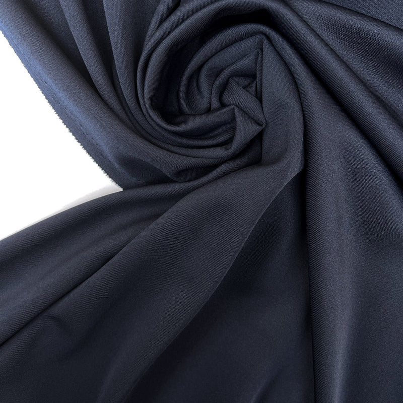 Blue Polyester Elastane Knitted Fabric
